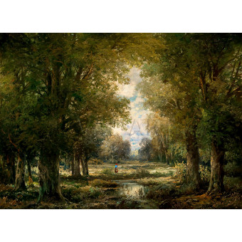 РЕПРОДУКЦИИ НА КАРТИНИ Горска поляна с берачка на гъби (1906)